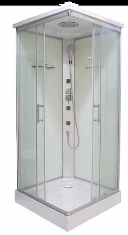 210 cm CL06 9002827000066 90 x 90 x 210 cm 3 hátmasszírozó fúvóka keverő csaptelep és funkcióváltó esőztető fejzuhany többfunkciós kézi