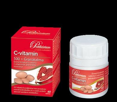C-VITAMIN 500+ GRÁNÁTALMA Étrend-kiegészítő tabletta