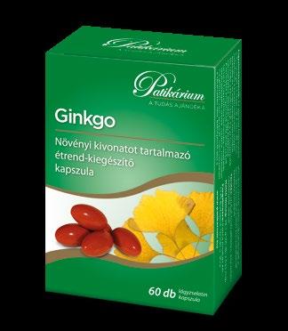 GINKGO Növényi kivonatot tartalmazó étrend-kiegészítő 60 db