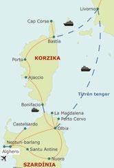 Rövid pihenő után a part mentén érjük el Ajaccio városát, miközben a sziget legszebb természeti szépsége, a LES CALANCHES - a vörös gránitból álló sziklarengeteg - tárul elénk.