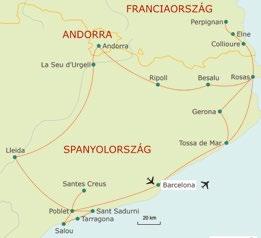 nap: Budapest - Barcelona - Poblet - Santes Creus Repülés Barcelonába a reggeli órákban. Irány POBLET és SANTES CREUS. A települések, mint hatalmas múzeumok őrzik a XII-XIV.