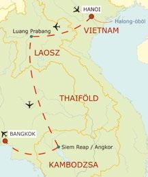 Városnézés: Wat Xieng Thong, Wat Visoun, Wat That Luang majd kirándulás a Smaragd vízeséshez. Szállás Luang Prabangban. 5.