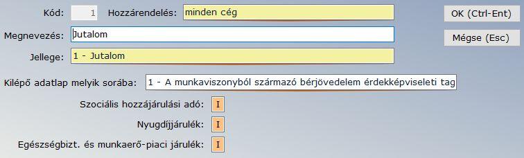 A program a járulék mértékénél figyelembe veszi, hogy a személy mentesül-e valamely eleme alól. 3.