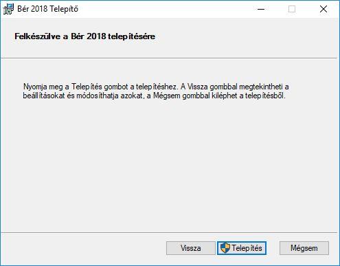 Alapértelmezés szerint a program a C:\Program Files\FORINT-Soft\Ber2018\ mappába kerül telepítésre 32 bites Windows (ideértve Windows XP, Windows Vista, Windows 7, Windows 8, Windows 10) operációs