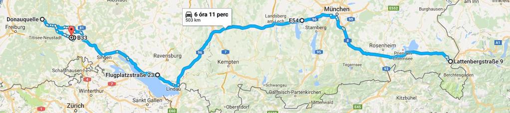 közelében eredő forrása, mely 1078 méter magasan a Fekete-erdőben található.