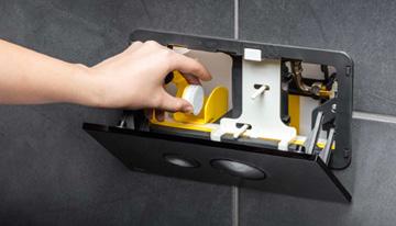 Rendszerleírások Öblítési rendszerek Tablettaadagoló a tisztítótabletták számára A tablettaadagoló (modell: 8315.9) lehetővé teszi a WC tisztítótabletták öblítővízbe adagolását.