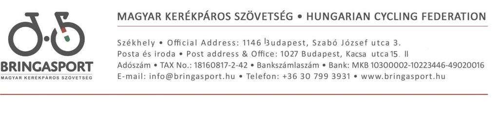 MKSZ Versenybírói Szabályzat 1. Bevezető rendelkezések 1.