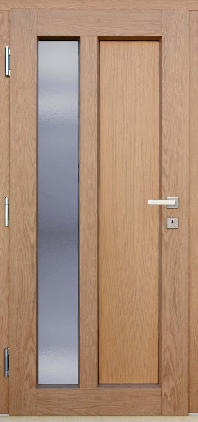 EGYEDI STÍLUS Az igényeknek és környezetnek megfelelően különböző profilú ajtók választhatók: Kívül alumínium belül fa, vagy kívül belül fa rendszerű.
