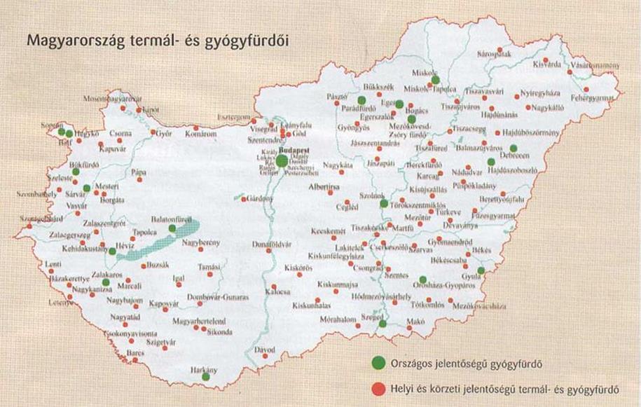 3. A termék alapjául szolgáló erőforrások Hazánk gyógyvizek tekintetében a világ első öt országa közé tartozik.