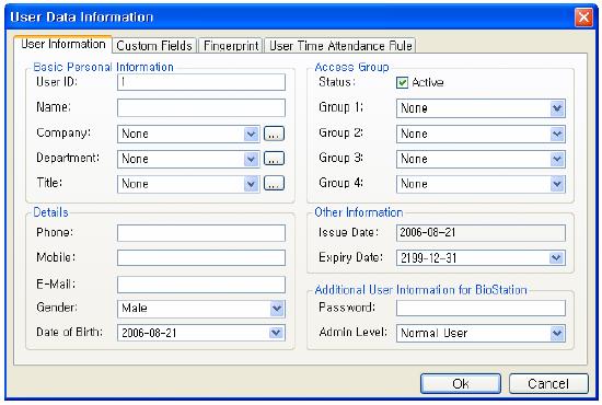 Bio Admin 23 Használati utasítás Válassza az új felhasználó hozzáadása /add new user/ menüpontot a feladat ablakban /task window/, hogy egy másik