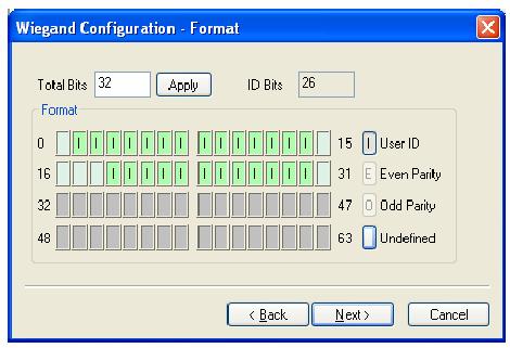 Bio Admin 93 Használati utasítás A 26 bit standard formátumot használják a legszélesebb körben, 8 bites FC kódból áll és 16 bites ID-ból.