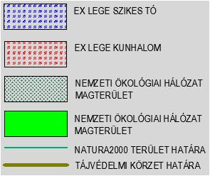 j) Természetvédelmi területek: a NATURA 2000 terület, tájvédelmi körzet, az országos jelentőségű természetvédelmi