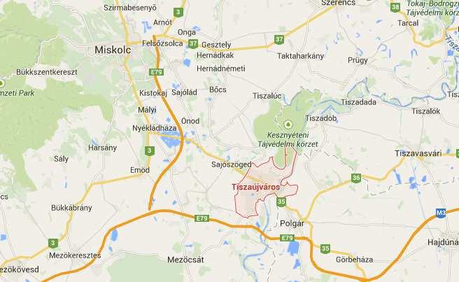 ELŐZMÉNYEK, ALAPADATOK Tervezési területünk Borsod-Abaúj-Zemplén megyében, Tiszaújváros