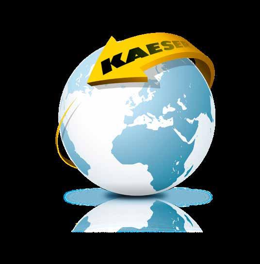Otthon az egész világon A KAESER KOMPRESSOREN a komplett sűrített levegős rendszerek egyik legnagyobb gyártójaként világszerte jelen van.
