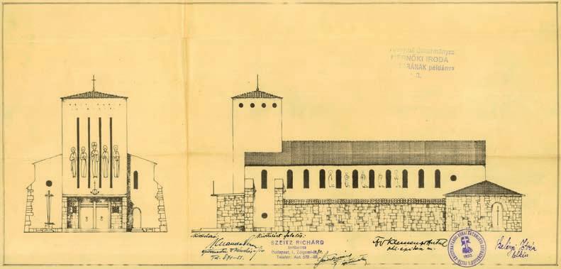 2. A FELSÔKRISZTINAVÁROSI KERESZTELÔ SZENT JÁNOS PLÉBÁNIA 189 let homlokzatát Orbán Antal Keresztelô Szent János-szobra díszíti.