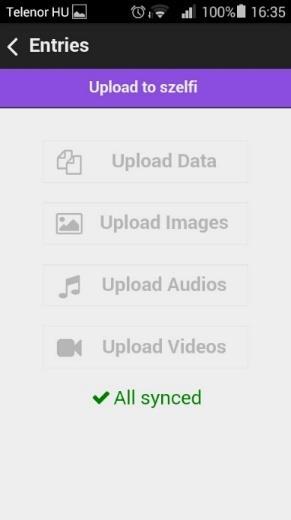 Az Upload Data gombra kattintva feltölthetjük az adatokat, majd az Upload Images lehetőséget választva az elkészített képeket.