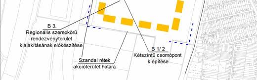 kapcsolódó, de a lakókörnyezetektől távolabbi elhelyezést igénylő rekreációs létesítmények számára szabadidőközpont létesítése.