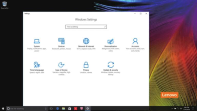 2. fejezet: A Windows 10 használatának megkezdése Beállítások A Beállítások segítségével az alapvető feladatokat végezheti el.