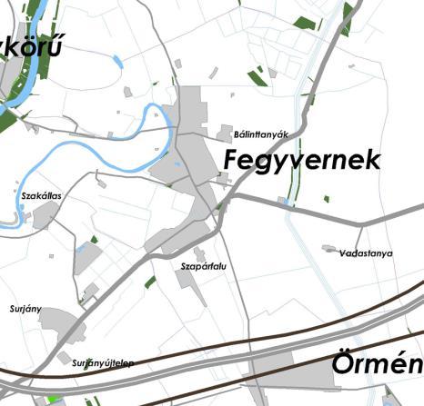 Fegyvernek közigazgatási területének egészek a felszíni vizek vízminőség-védelmi vízgyűjtő területének övezetébe tartozik (3.