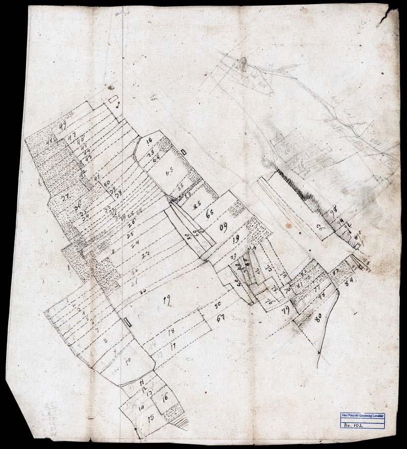 117 107. VPGL. 102. 1. sa. [XIX. szd] 2. 3. Ismeretlen helység (Pest m.?) határának térképe. 4.