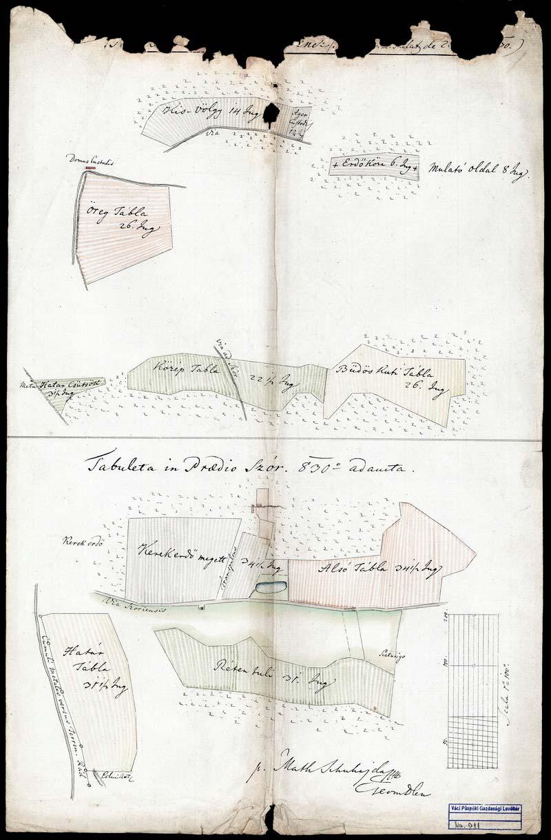 24 14. VPGL. 11. 1. Schuhajda, Mathias geom. 1830 2. Allodiaturtae in Alsó Pencz Szór... Tabuleta in Praedio Szór 3. Penc (Nógrád m.) és Szór (Pest m.