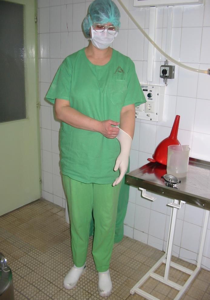 Aszeptikus előállítás Fejfedő Orr-szájmaszk