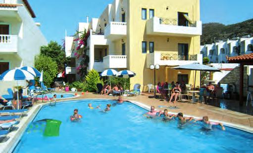 26 GÖRÖGORSZÁG KRÉTA Stalis Hotel Stalis Beach, Sudios & Appartements Papas d Barátságos, törzsvendégek körében kedvelt létesítmények családias légkörrel.