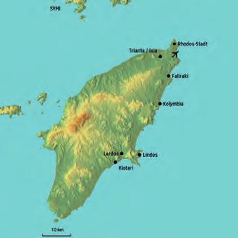 A Rodosz várostól kb. 50 km-re található Lindos az antik városok között az egyik legjelentősebb.