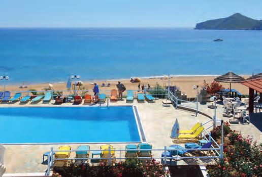 40 GÖRÖGORSZÁG KORFU San George Hotel Belle Helene Beach e Joker-szoba Családias hangulatú szálloda San George festői öblében.