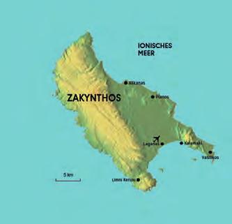 ZAKYNTHOS a Jón-tenger legdélebben fekvő szigete, melynek látképét termékeny síkságok, lankás dombok és hegyek, buja növényvilág, olívaligetek és szőlőültetvények határozzák meg.