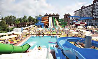 TÖRÖKORSZÁG TÖRÖK RIVIÉRA 69 Incekum Eftalia Splash Resort r AQUAPARK Vízicsúszdák Számos medence, vízicsúszdák és a színes animációs programok teszik a szállodát ideális választássá családosok
