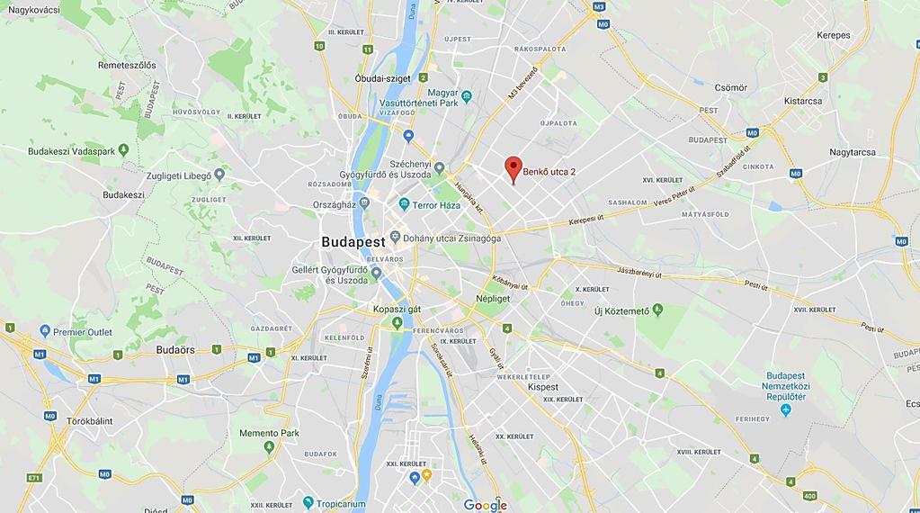 Budapest elhelyezkedése országon