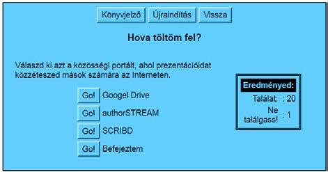 Az elkészített bemutatók közzététele után a vizsgázónak azonosítania kell magát (26.