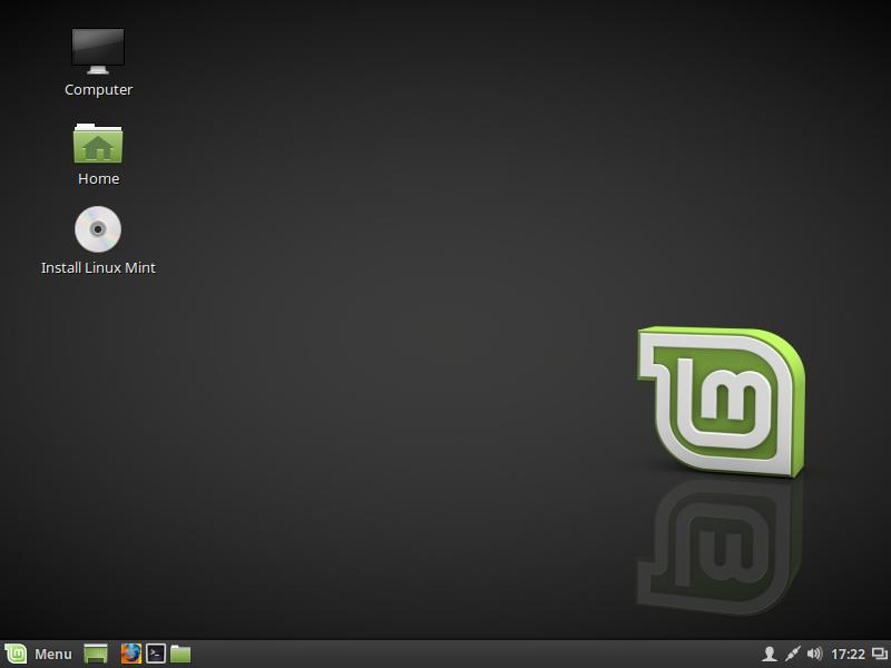 Ebben a fázisban a Linux Mint nincsen telepítve a számítógépedre, egyszerűen csak a DVD-ről fut. A rendszer, amit látsz magad előtt, teljesen megegyezik a telepítés utáni rendszereddel.