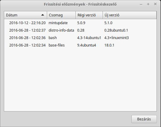 Megnézheted a rendszereden engedélyezett frissítések listáját (amik a