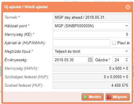 Olyan megbízás, amely a KP-ra érkezése után késedelem nélkül részben vagy egészben teljesítésre, vagy törlésre kerül.