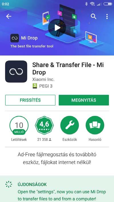 PROGRAMOK TELEPÍTÉSE 1. Nyissa meg a GOOGLE PLAY áruházat a főoldalon. 2. Keresse ki szabadszavas kereséssel, vagy kategória böngészéssel az Ön által telepíteni kívánt applikációt. 3.