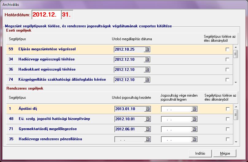 A törölt adatokat fizikailag is törli az adatbázisból. Újra elkészíti az adatok indexelését, vagyis a különböző szempontok szerinti sorbarendezések segédfájljait.