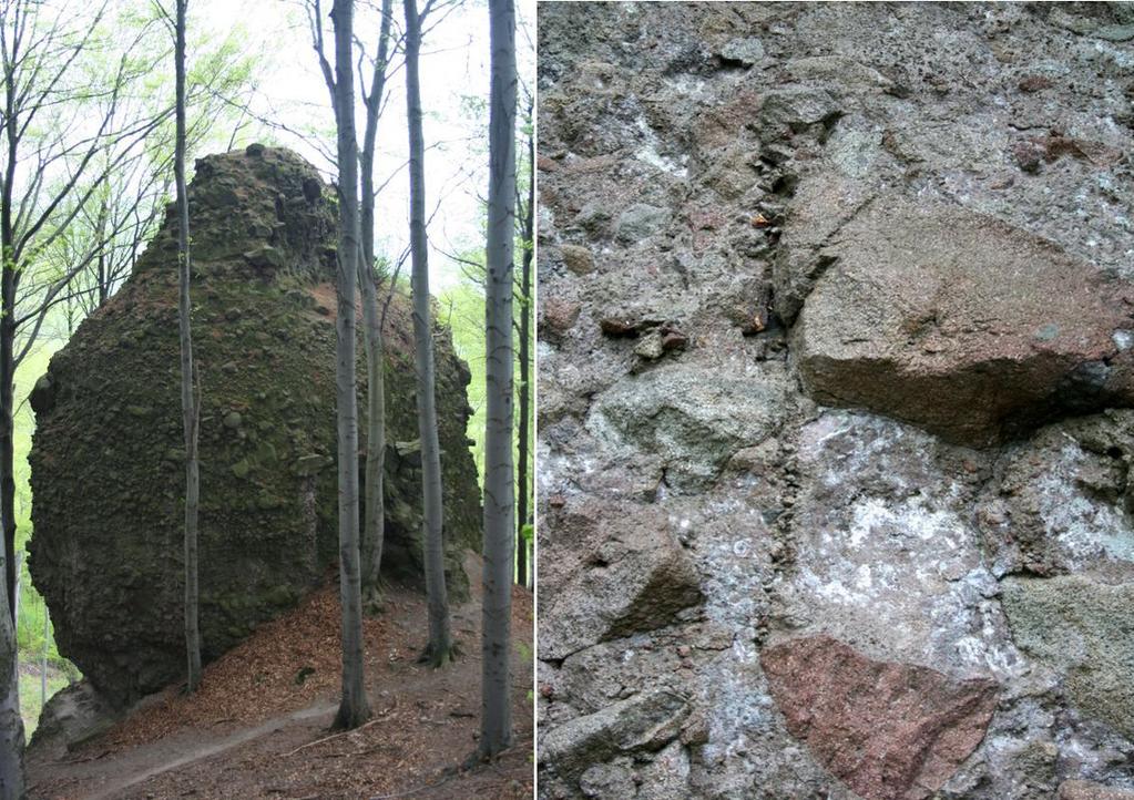 Eruptív kőzetek: mállás és hegységképző mozgások csökkentik az állékonyságot.