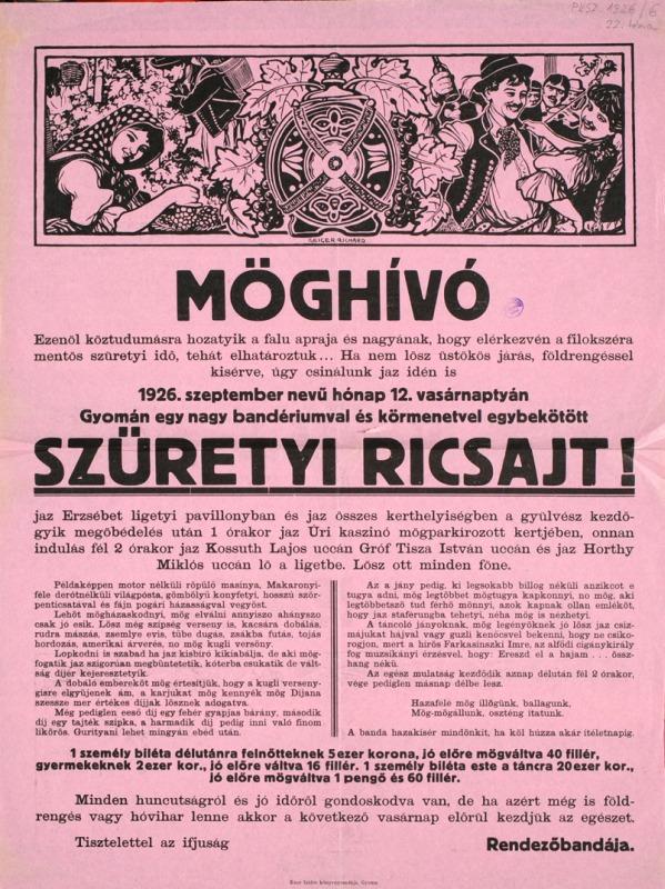 [20]A szöveges plakát rendszerint az egyik oldalán egy vagy több színnyomással előállított nagyméretű falragasz nyomtatvány. A megközelítőleg 400.