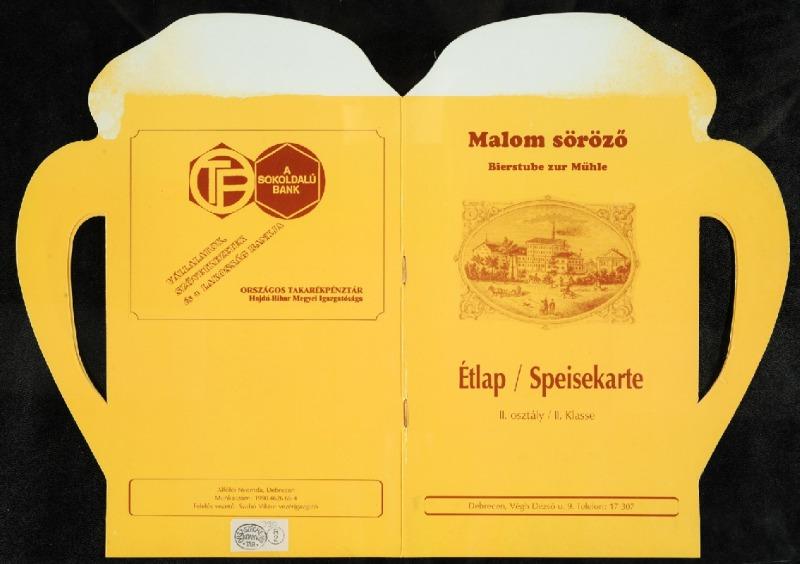 [22]A menükártya baráti találkozók, bálok, bankettek, szilveszteri mulatságok, diplomáciai fogadások különleges, az eseményre szóló ételsorok leírását tartalmazó kézirat vagy nyomtatvány, aminek csak