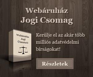 Teljes körű jogi csomag webáruházaknak Tartalma: 1.Webáruház jogi útmutató 2.Adatvédelmi tájékoztató sablon 3.ÁSZF sablon 4.Elállási nyilatkozat sablon 5.Panaszfelvételi jegyzőkönyv sablon 6.