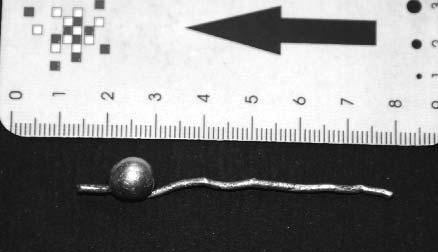 A megolvasztott ruhaszárító alumíniumdrót Figure 4. The melted Al clothes-wire 5. ábra.