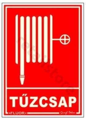Szabályzatnak megfelelően a tűzoltó készülék helyét