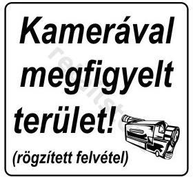 Az üzletben szükséges kötelező és tájékoztató jellegű kiírások: Kamerával megfigyelt terület: Ha kamerával,