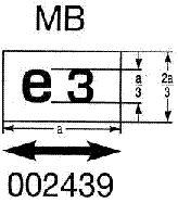 A fenti EK alkatrész-típusjóváhagyási jelet viselő fényszóró kielégíti jelen melléklet III-B. Része követelményeit és csak jobb oldali közlekedésre tervezték. 4. ábra 5.