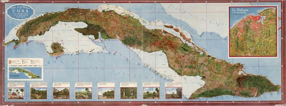 Az Atlas de Cuba előzményei E kapcsolat első jelentős eredménye: Mapa de los paisajes de Cuba (Térkép Kuba tájairól) Megjelenési dátum: 1945 Szerző: Gerardo Canet,