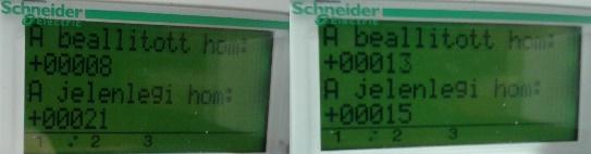 Az IB bemenet az UP counter (felfele számláló) míg az IC a DOWN counter (lefele számláló). A felfele- és lefele számlálóval egyszeri megnyomás esetén egy fokot lehet a kívánt értéken változtatni.