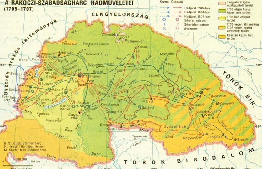 A Rákóczi-szabadságharc hadmûveletei gerben. Nem járt több sikerrel Ocskay László 2000 lovasa és 1000 gyalogosa sem, és Forgách Simon tábornagyot is hamarosan kiûzték az osztrákok.