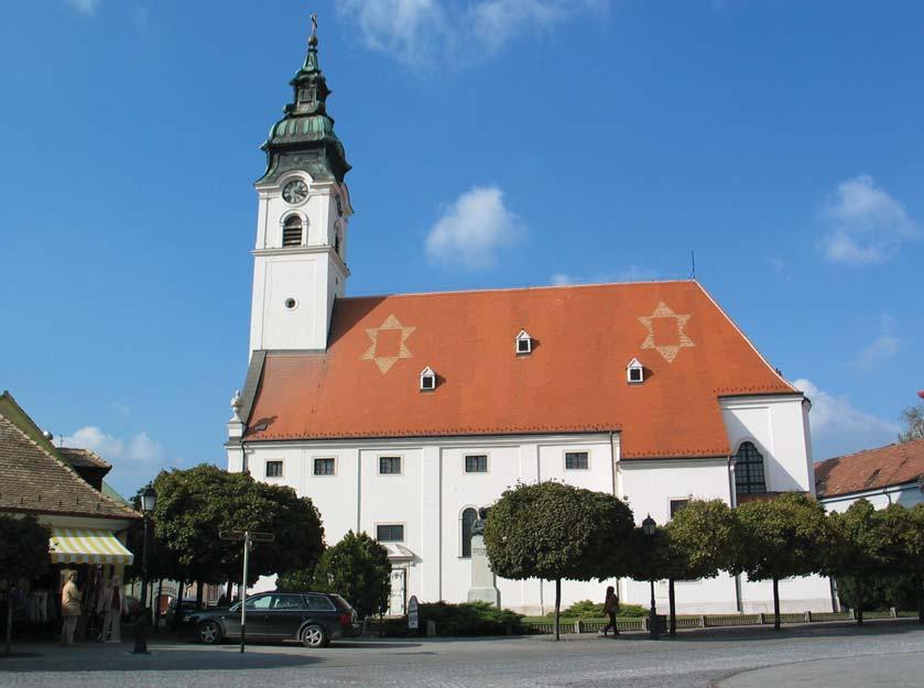 grisaille technikával készült festménye a névadó Szent Gotthárd életének egy-egy (köztük a baloldali magyar vonatkozású) szentesítõ mozzanatát tárja elénk, a mennyezetfreskón pedig pompázatos,